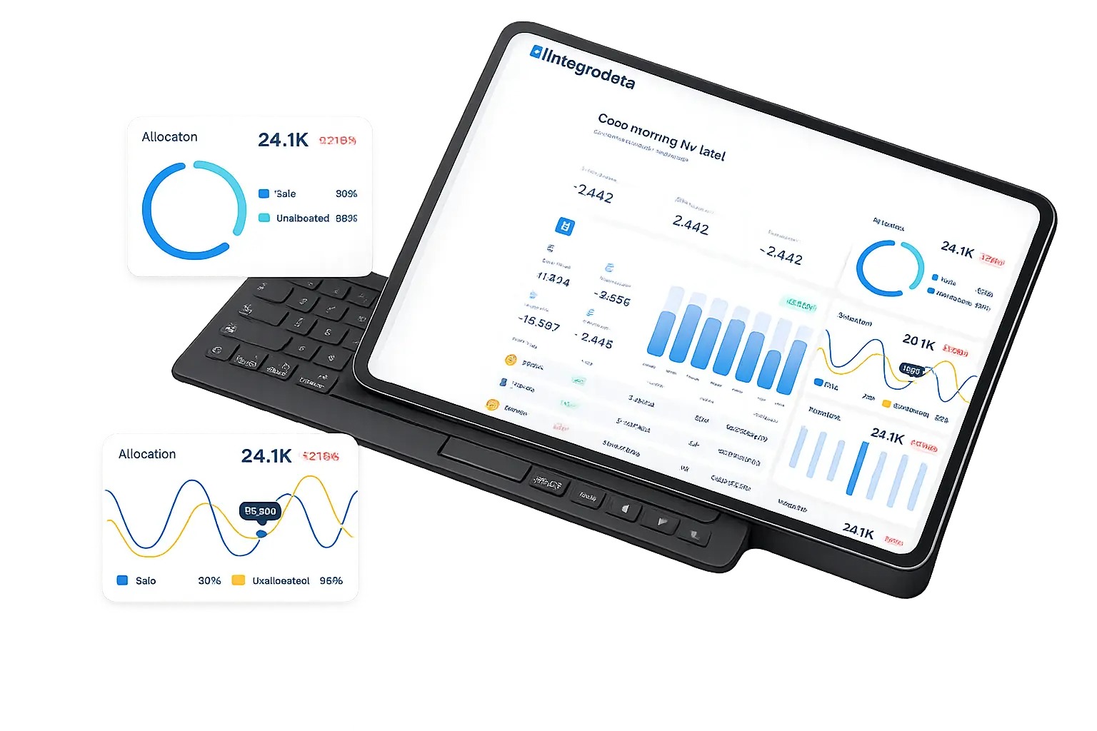 Captura de un dashboard de Integradata en un notebook